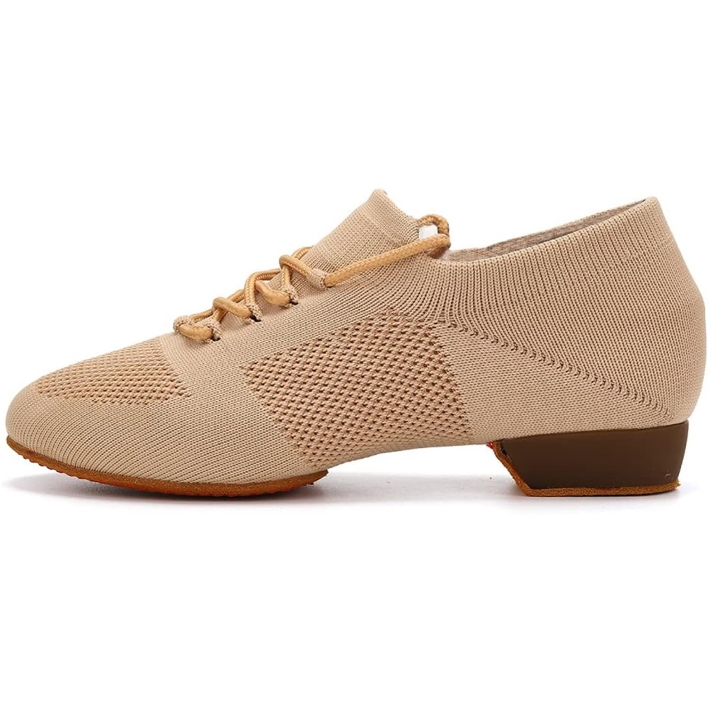 Tan practice dance shoes